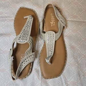Women’s Embellished Ivory Sandals